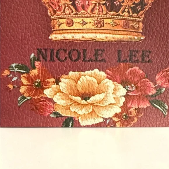 Nicole Lee Red and Gold Floral Clutch - Picture 6 of 8